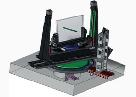 大行程透反镜测试系统